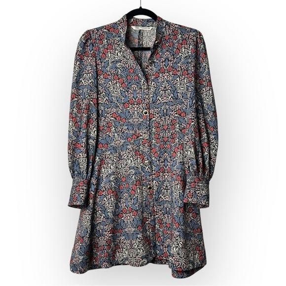 Zara Floral Long Sleeve Dress XS - Picture 1 of 10
